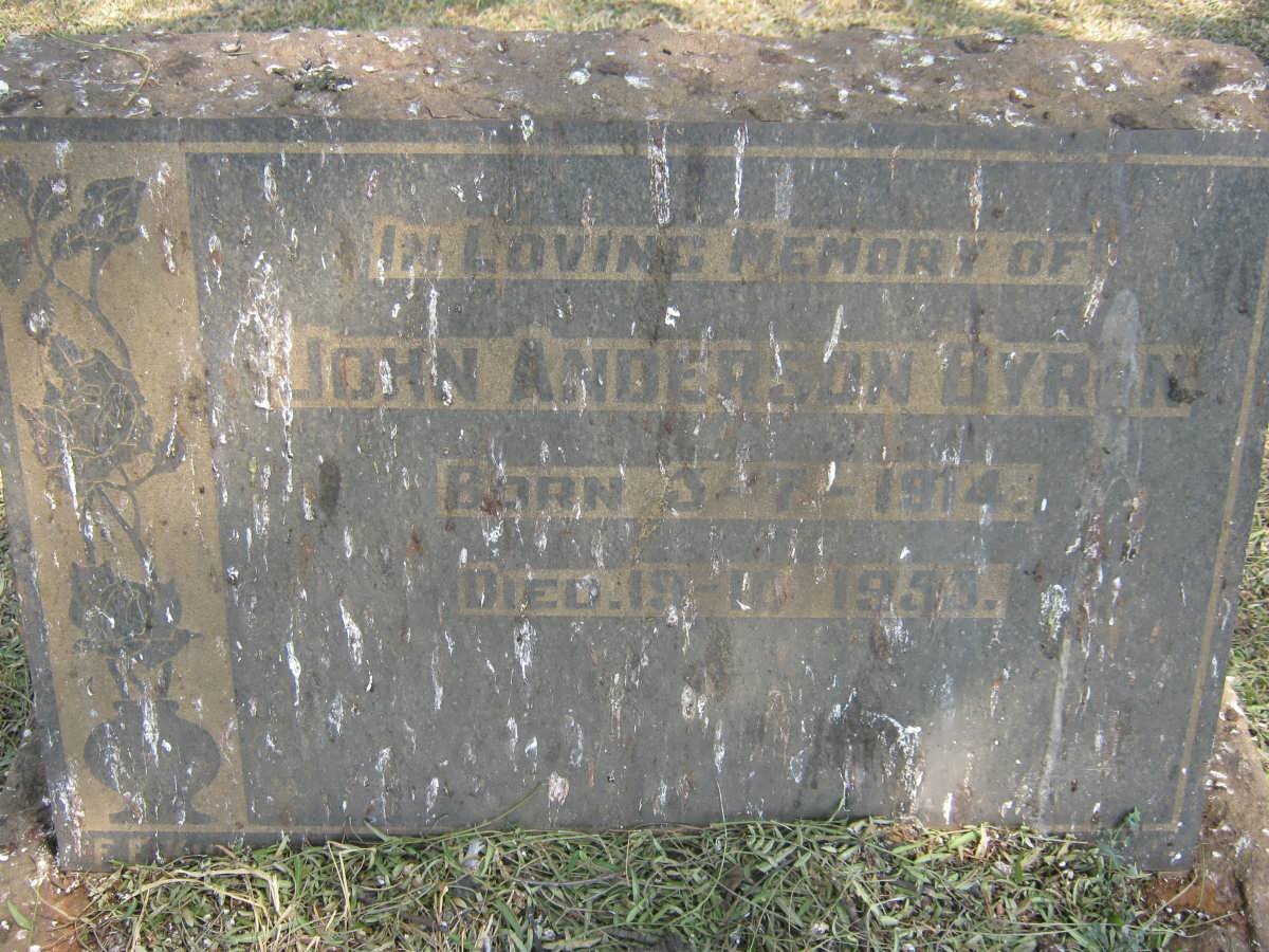 BYRON John Anderson 1914-1953