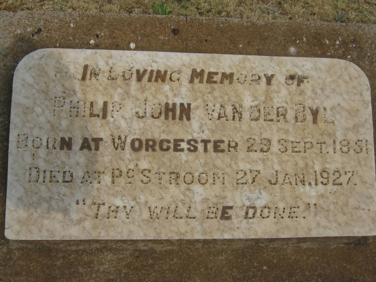 BYL Philip John, van der 1851-1927