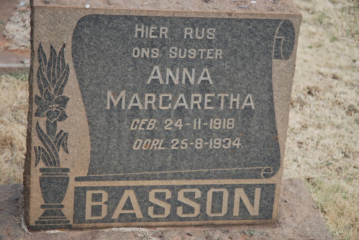BASSON Anna Margaretha 1918-1934