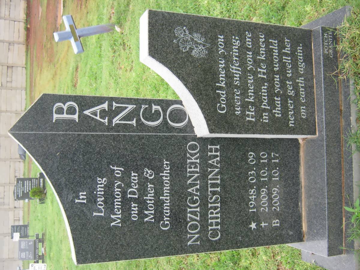 BANGO Noziganeko Christinah 1948-2009