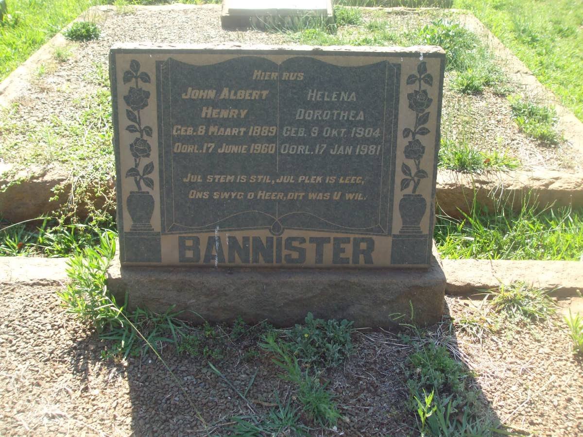 BANNISTER John Albert Henry 1889-1960 &amp; Helena Dorothea 1904-1981