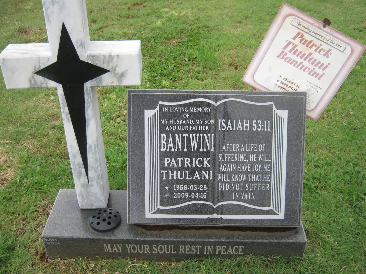 BANTWINI Patrick Thulani 1958-2009