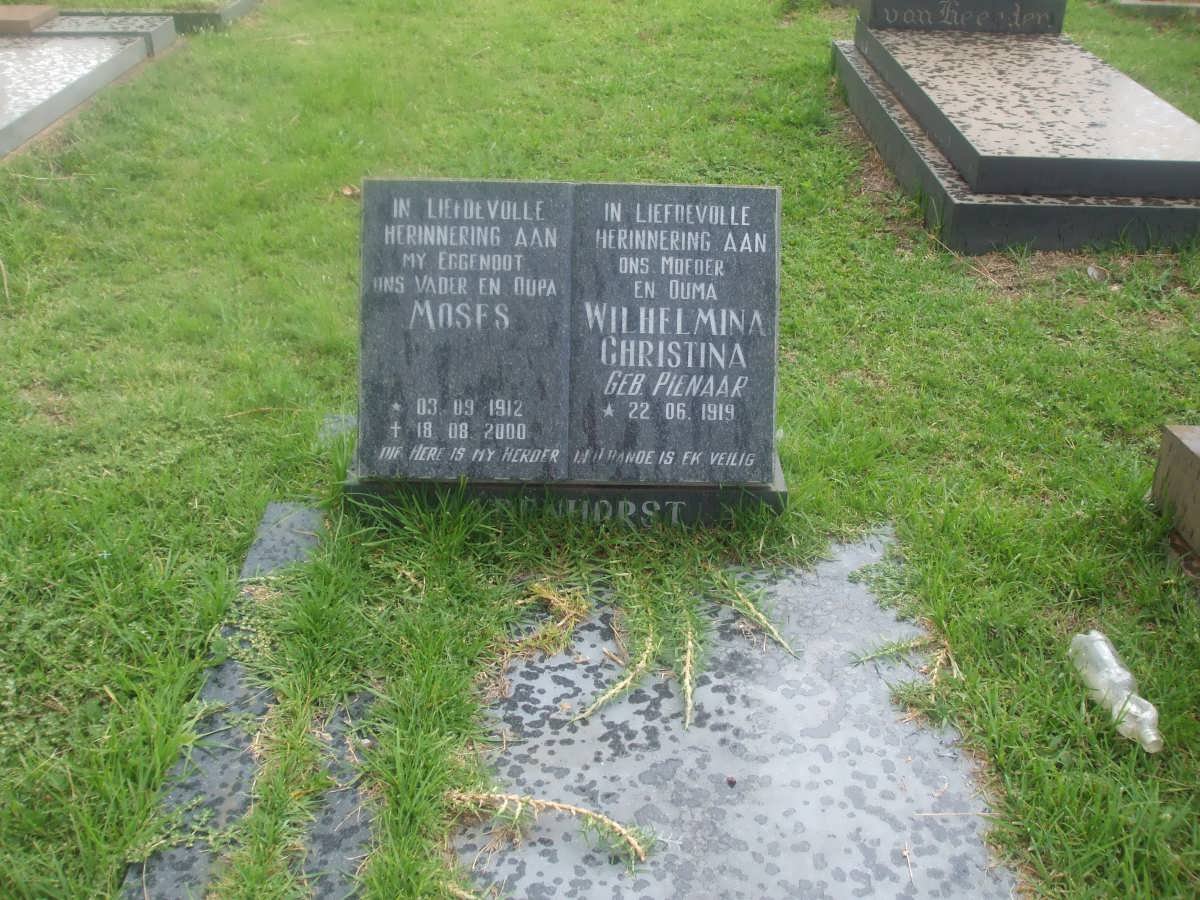 BADENHORST Moses 1912-2000 &amp; Wilhelmina Christina PIENAAR 1919-