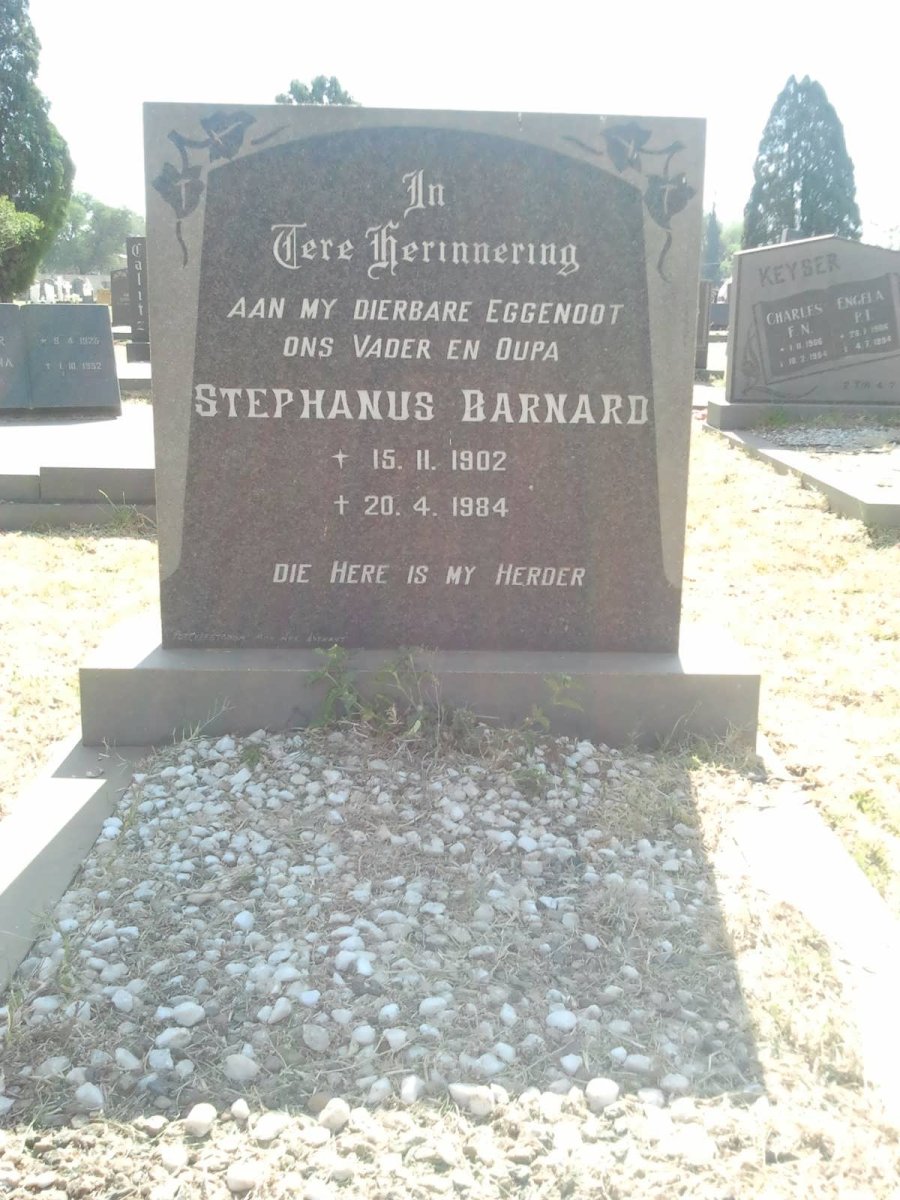 BARNARD Stephanus 1902-1984