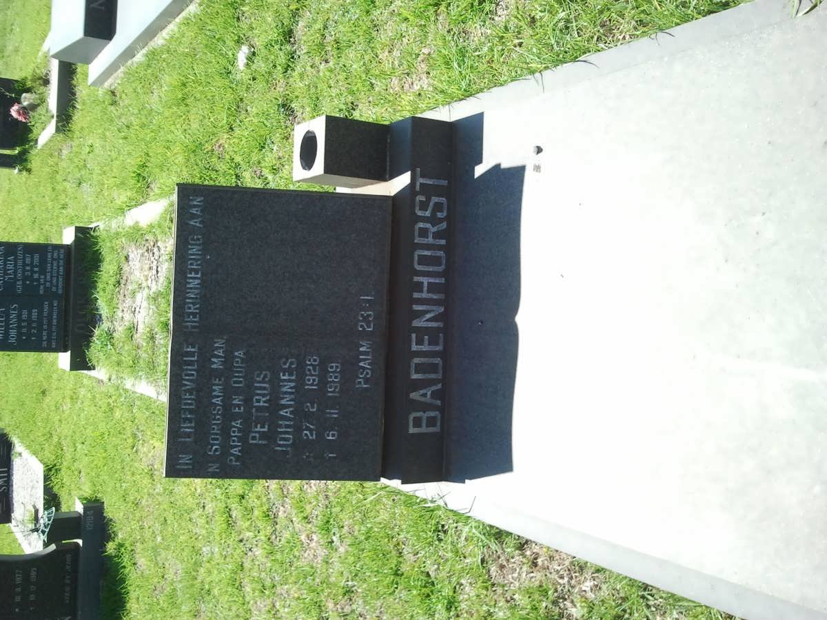 BADENHORST Petrus Johannes 1928-1989