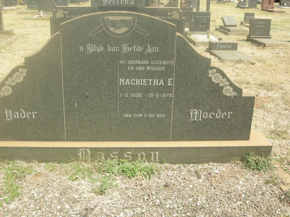 BASSON Magrietha E. 1936-1973