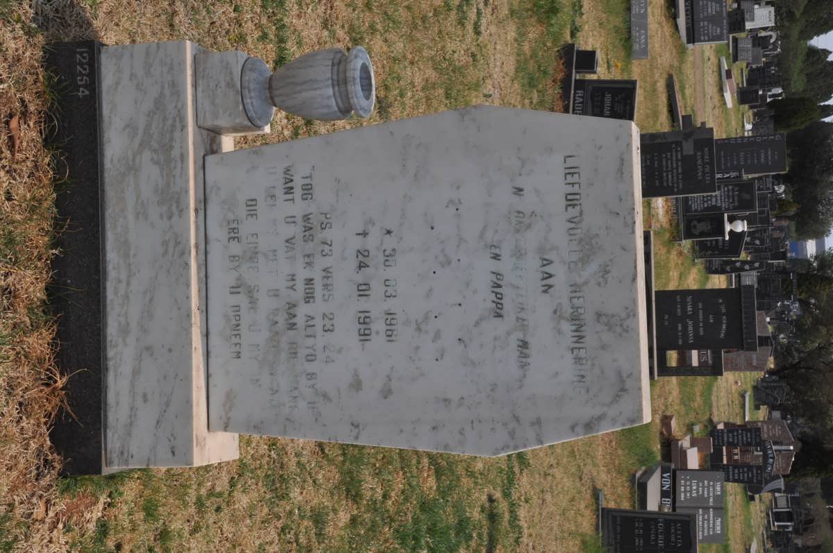 BADENHORST Daniel Johannes 1961-1991