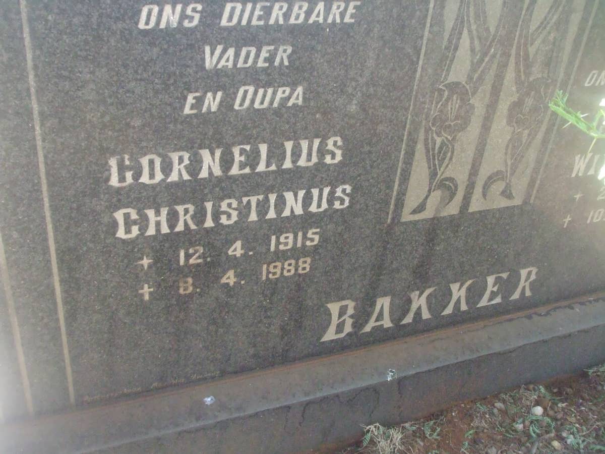 BAKKER Cornelius Christinus 1915-1988