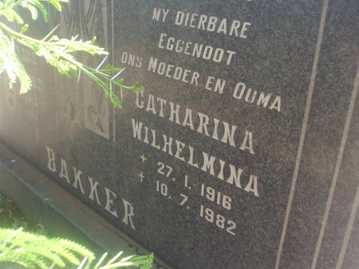 BAKKER Catharina Wilhelmina 1916-1982