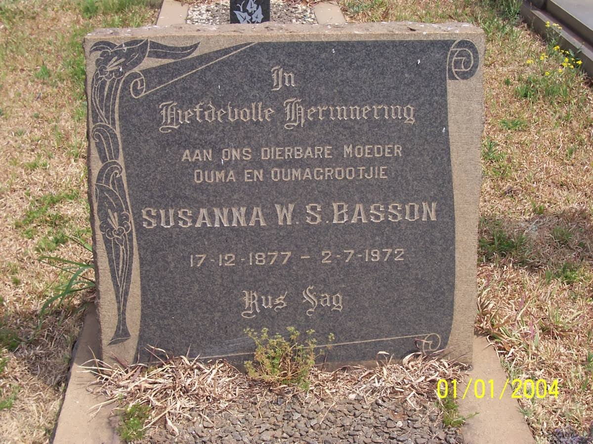 BASSON Susanna W.S. 1877-1972