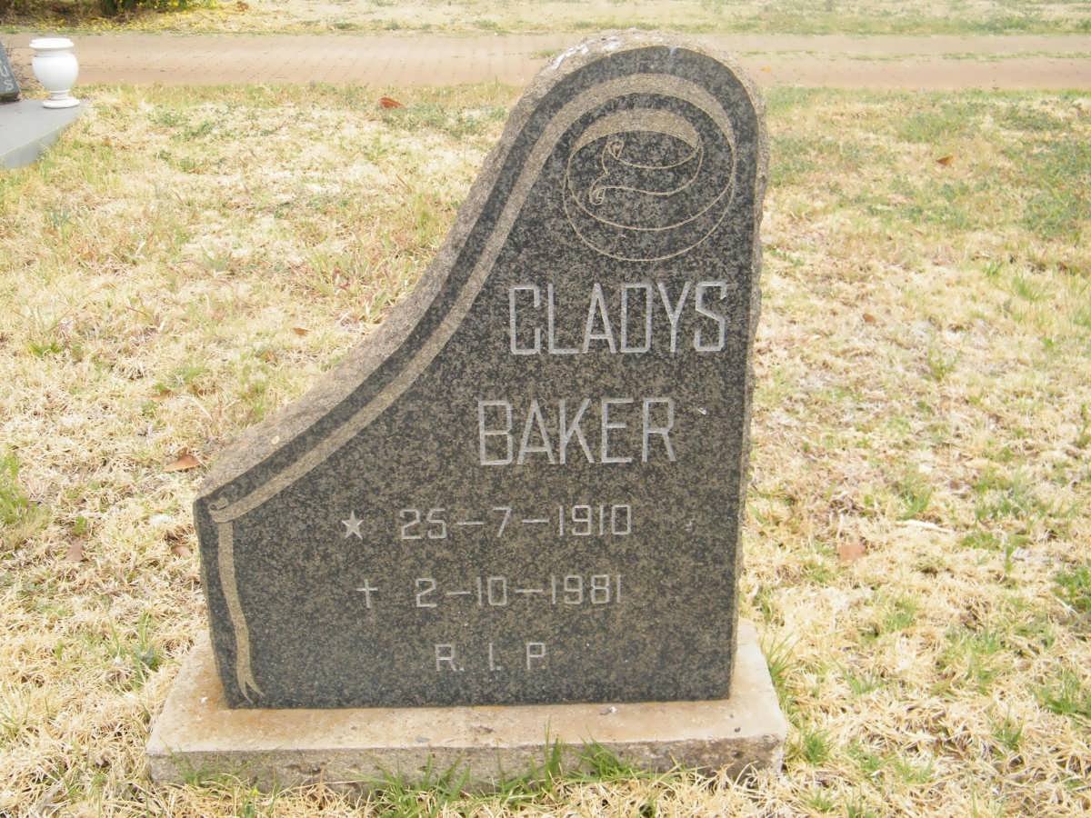BAKER Gladys 1910-1981
