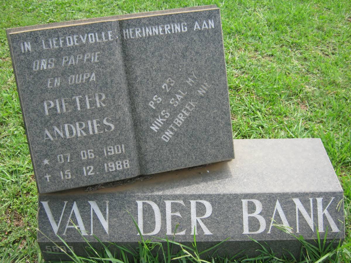 BANK Pieter Andries, van der 1901-1988