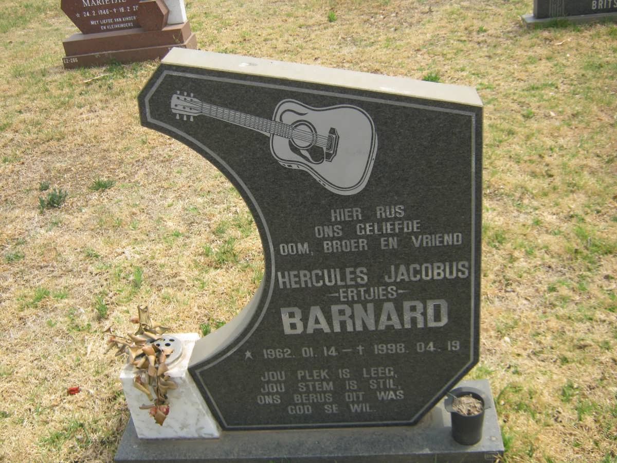 BARNARD Hercules Jacobus 1962-1998