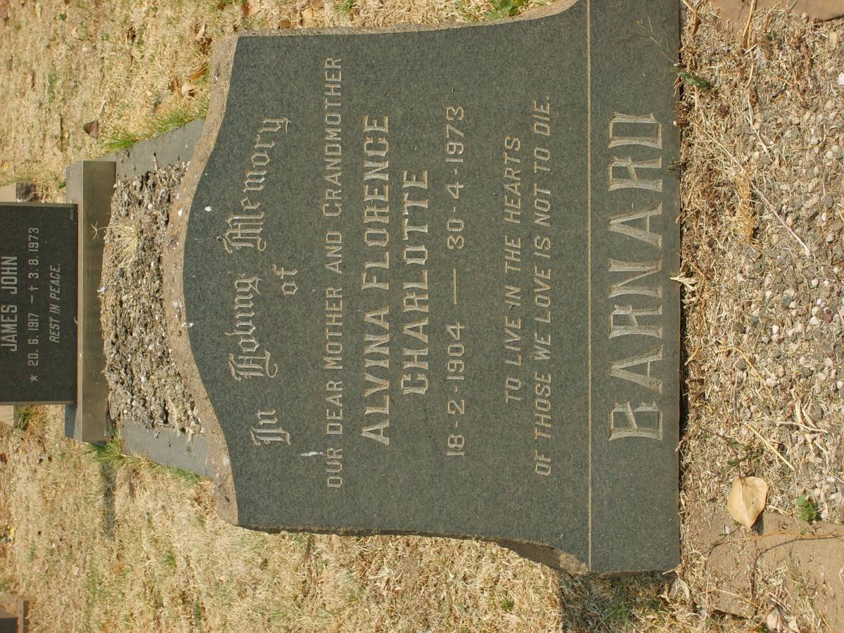 BARNARD Alvina Florence Charlotte 1904-1973