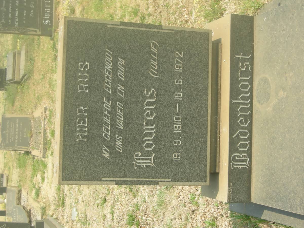 BADENHORST Lourens 1910-1972