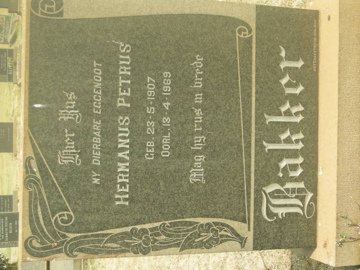 BAKKER Hermanus Petrus 1907-1969