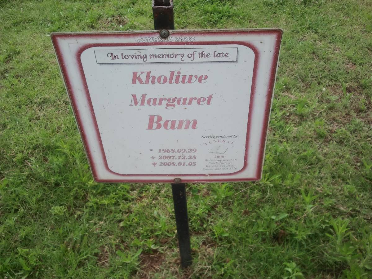 BAM Kohliwe Margaret 1968-2008