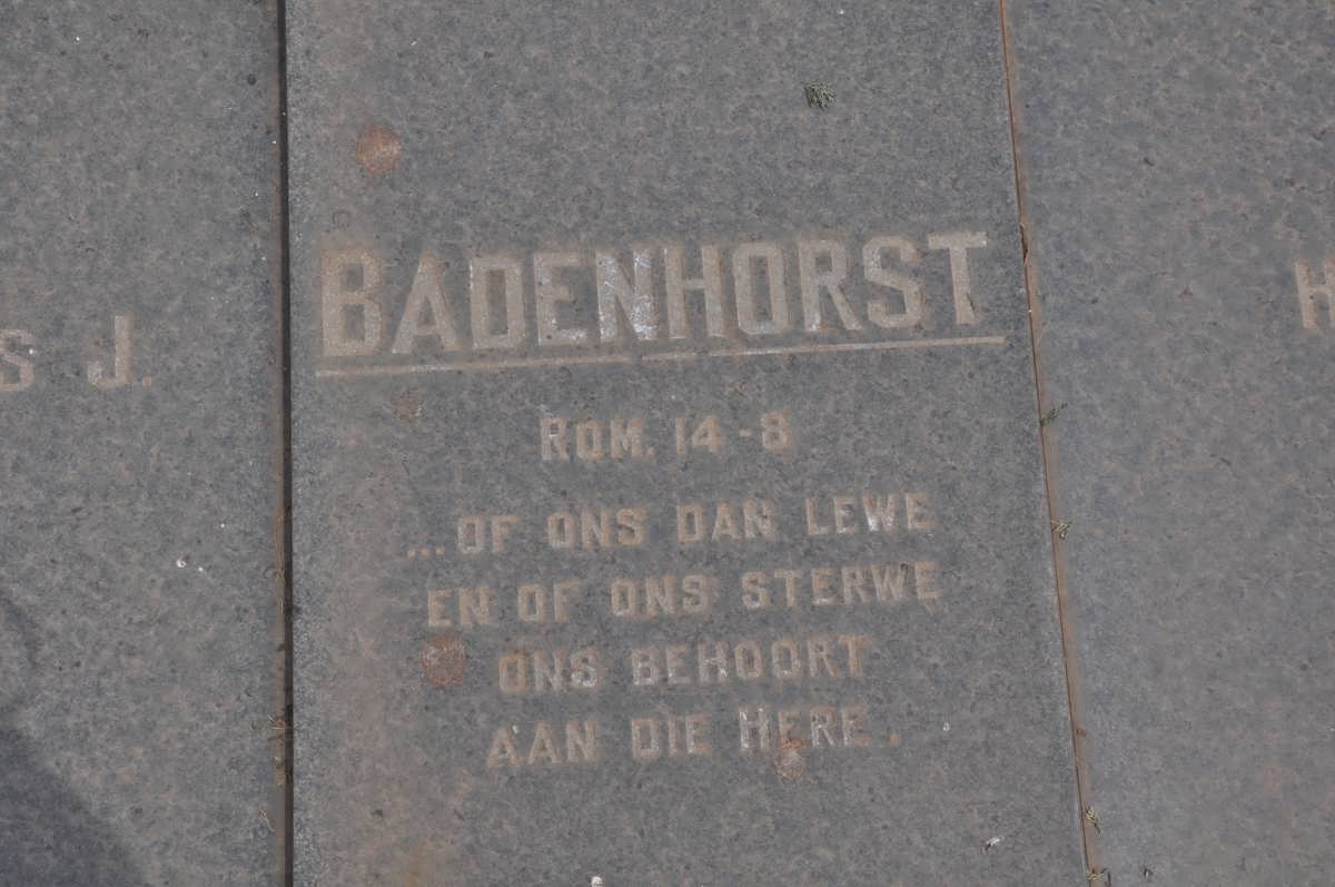 BADENHORST Willem Johannes J. 1919-1981 &amp;  Hester Sophia 1931-