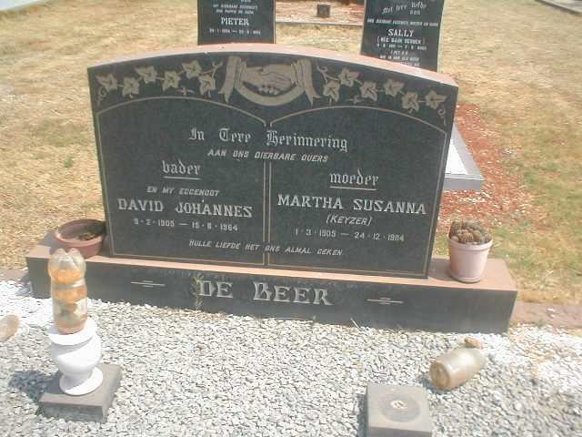 BEER David Johannes, de 1905-1964 &amp; Martha Susanna KEYZER  1905-1984