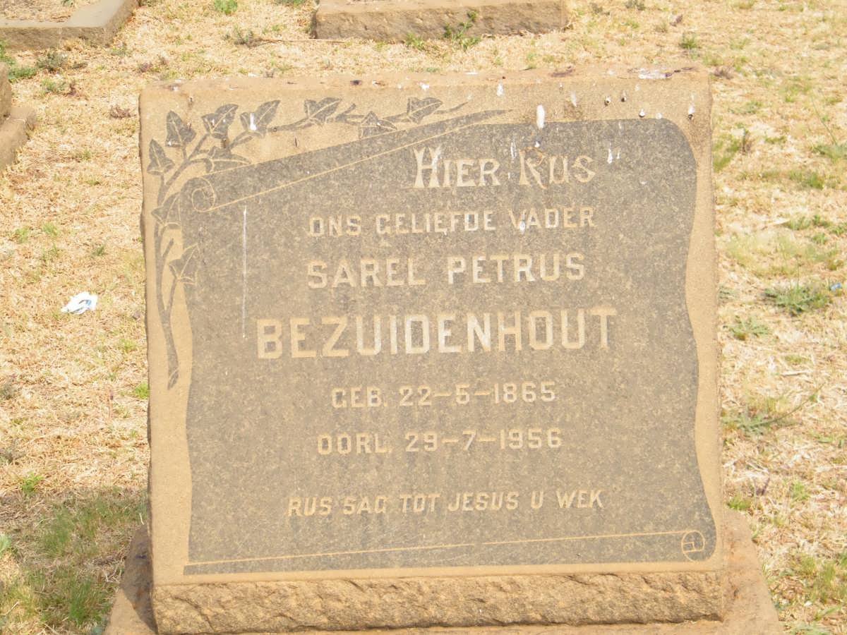 BEZUIDENHOUT Sarel Petrus 1865-1956