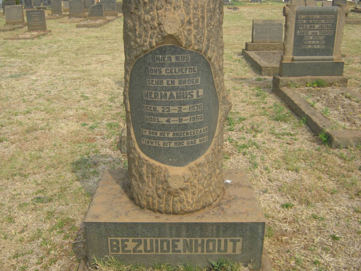BEZUIDENHOUT Hermanus L. 1930-1950