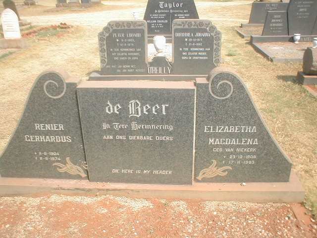BEER Renier Gerhardus, de 1904-1974 &amp; Elizabetha Magdalena VAN NIEKERK 1908-1983