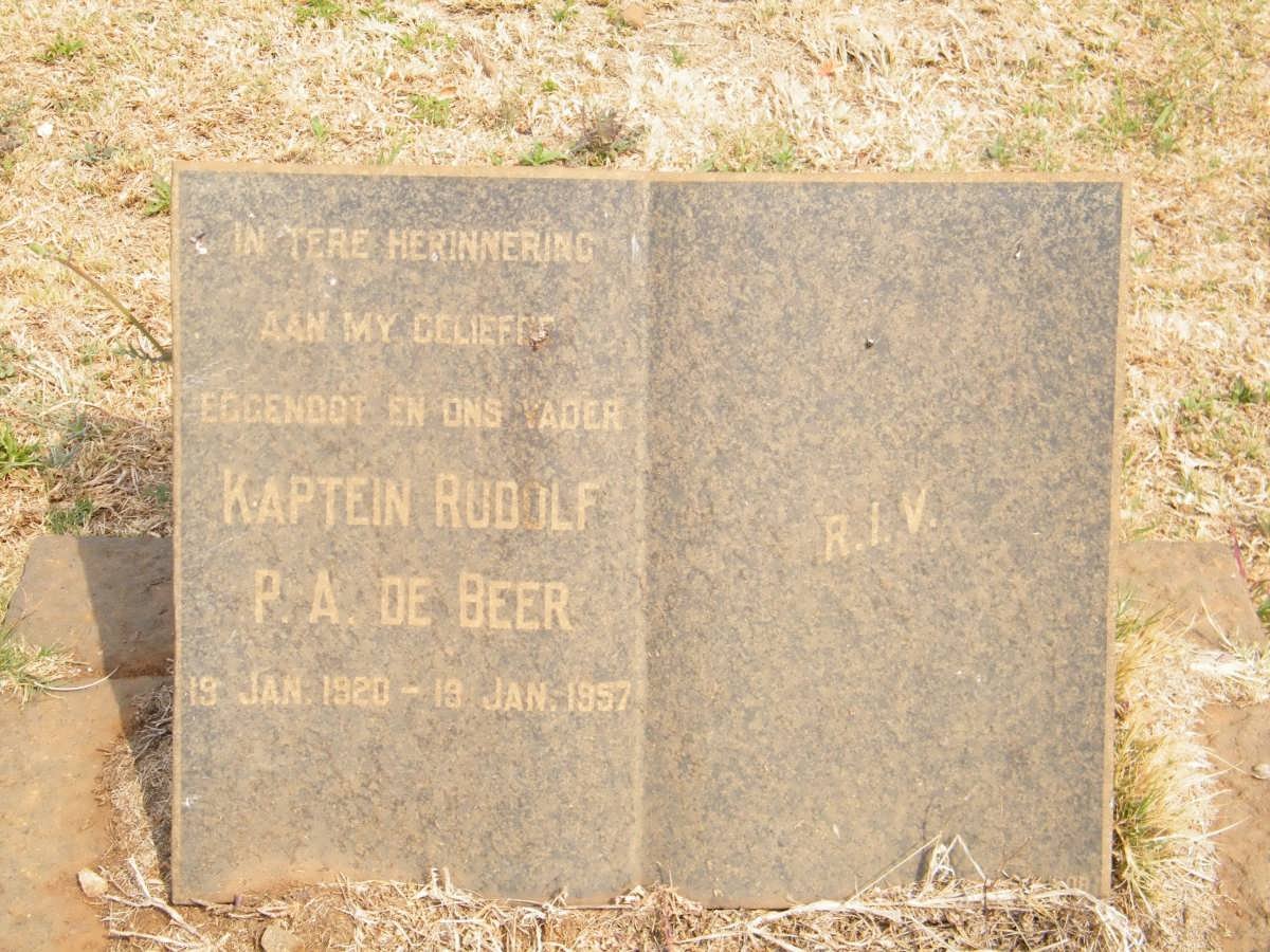 BEER Rudolf P.A., de 1920-1957
