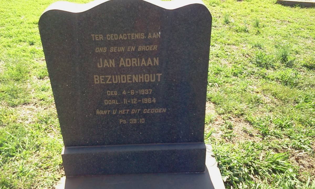 BEZUIDENHOUT Jan Adriaan 1937-1964