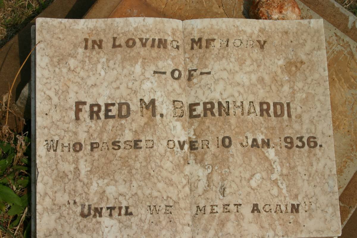 BERNHARDI Fred M. -1936