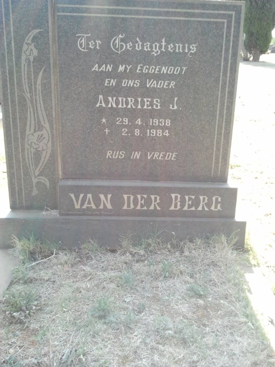 BERG Andries J., van der 1938-1984