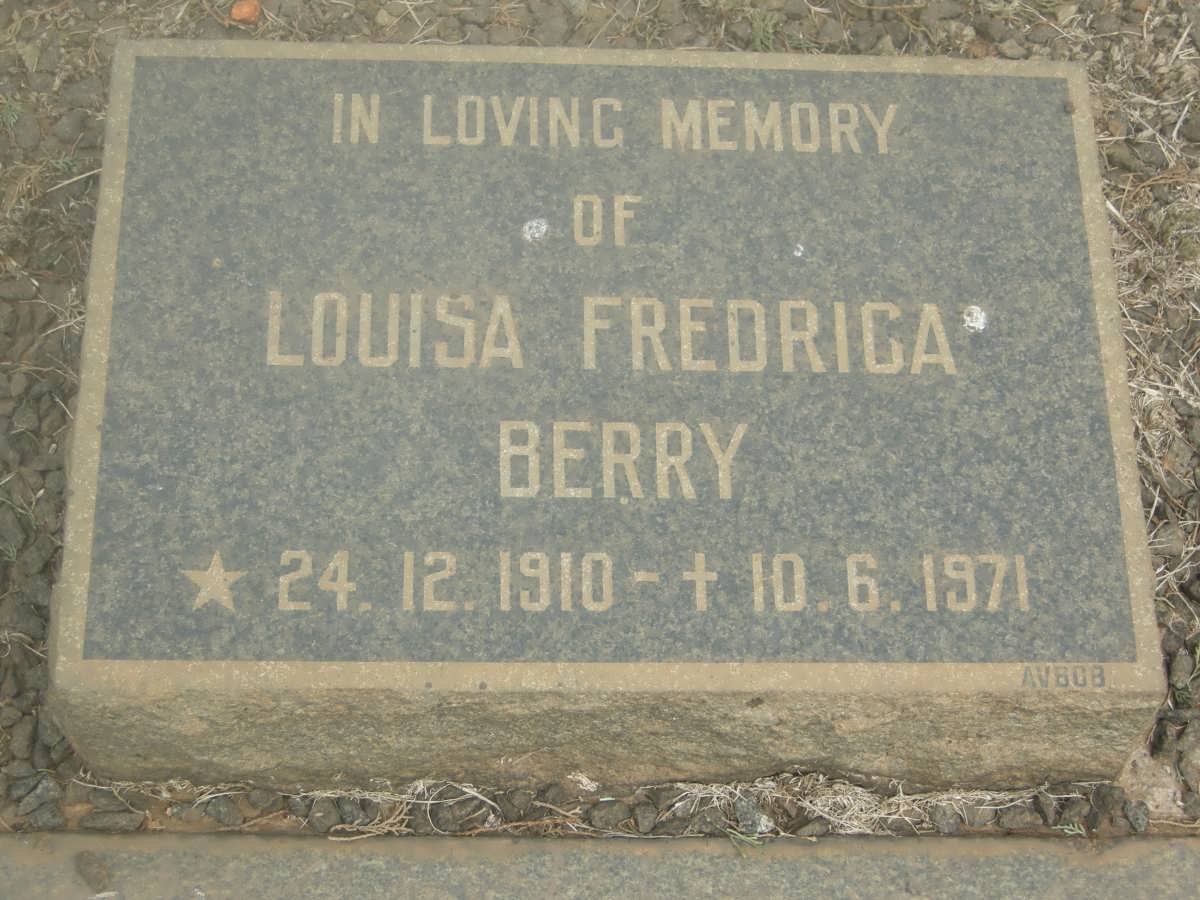BERRY Louisa Fredrica 1910-1971