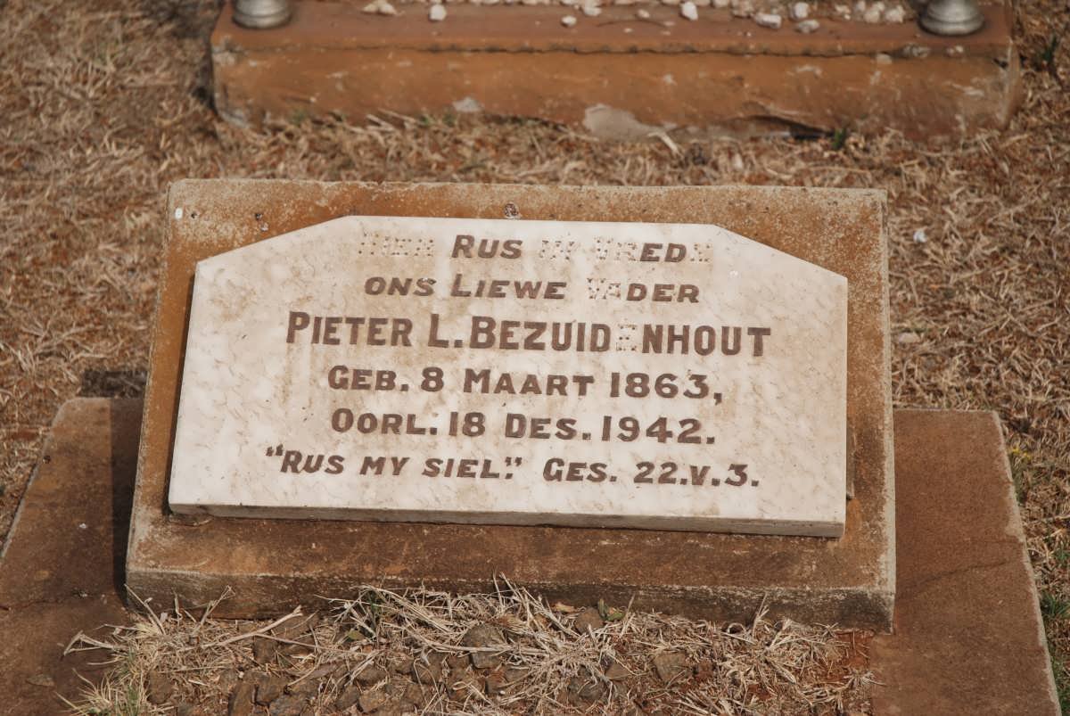 BEZUIDENHOUT Pieter L. 1863-1942
