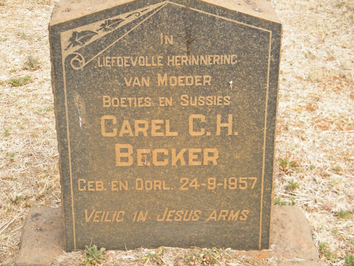 BECKER Carel C.H. 1957-1957