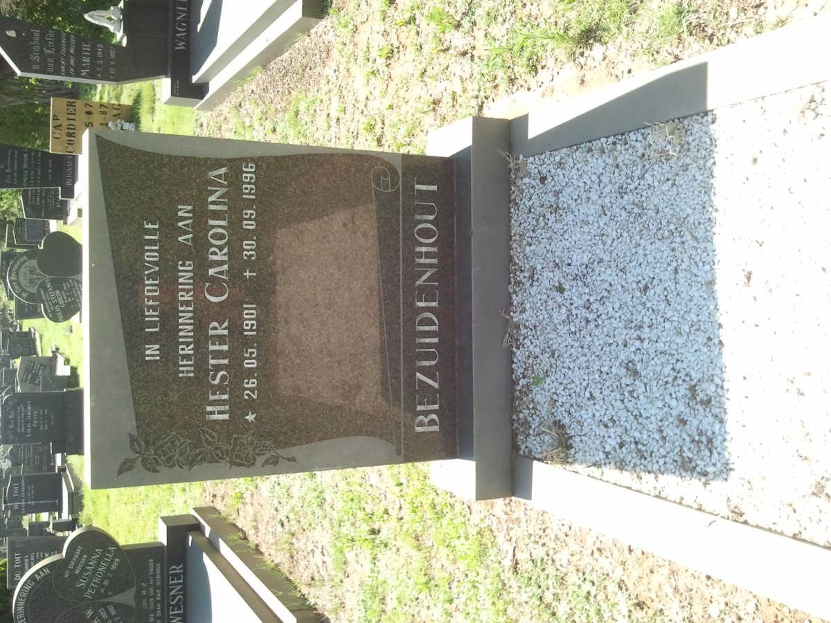 BEZUIDENHOUT Hester Carolina 1901-1996