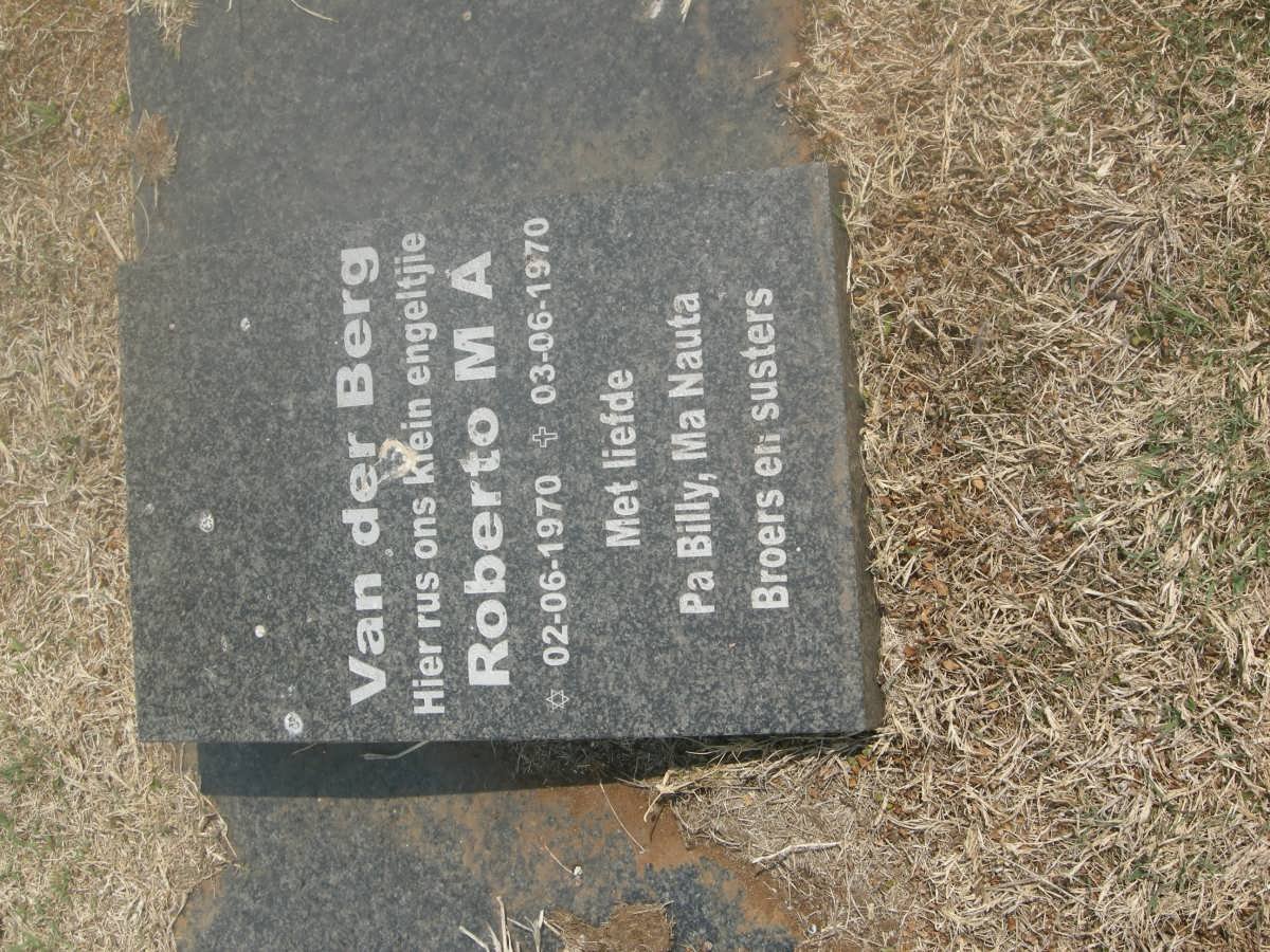 BERG Roberto M.A., van der 1970-1970