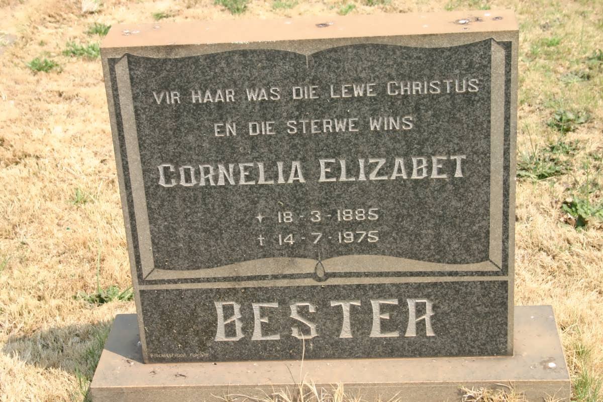 BESTER Cornelia Elizabet 1885-1975
