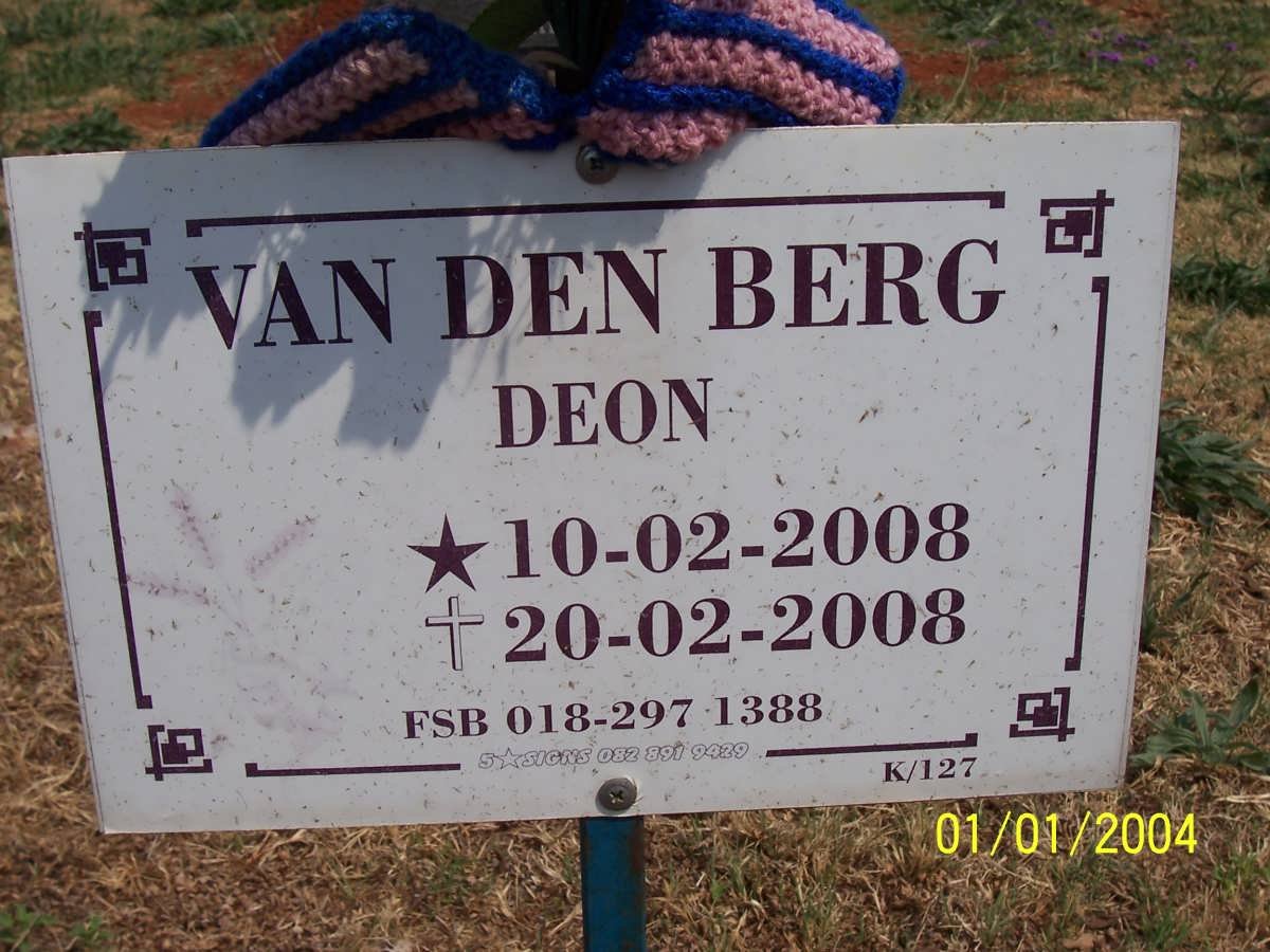 BERG Deon, van den 2008-2008