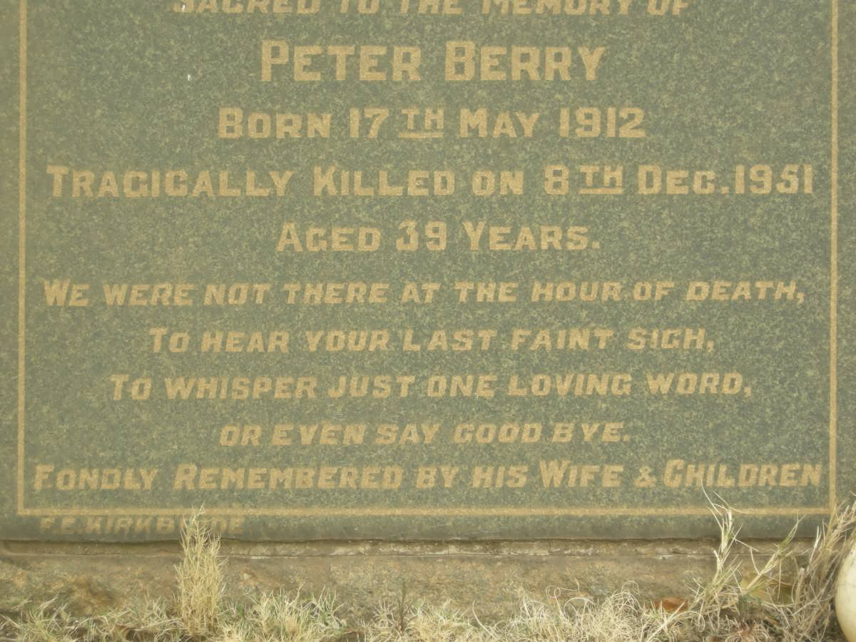 BERRY Peter 1912-1951