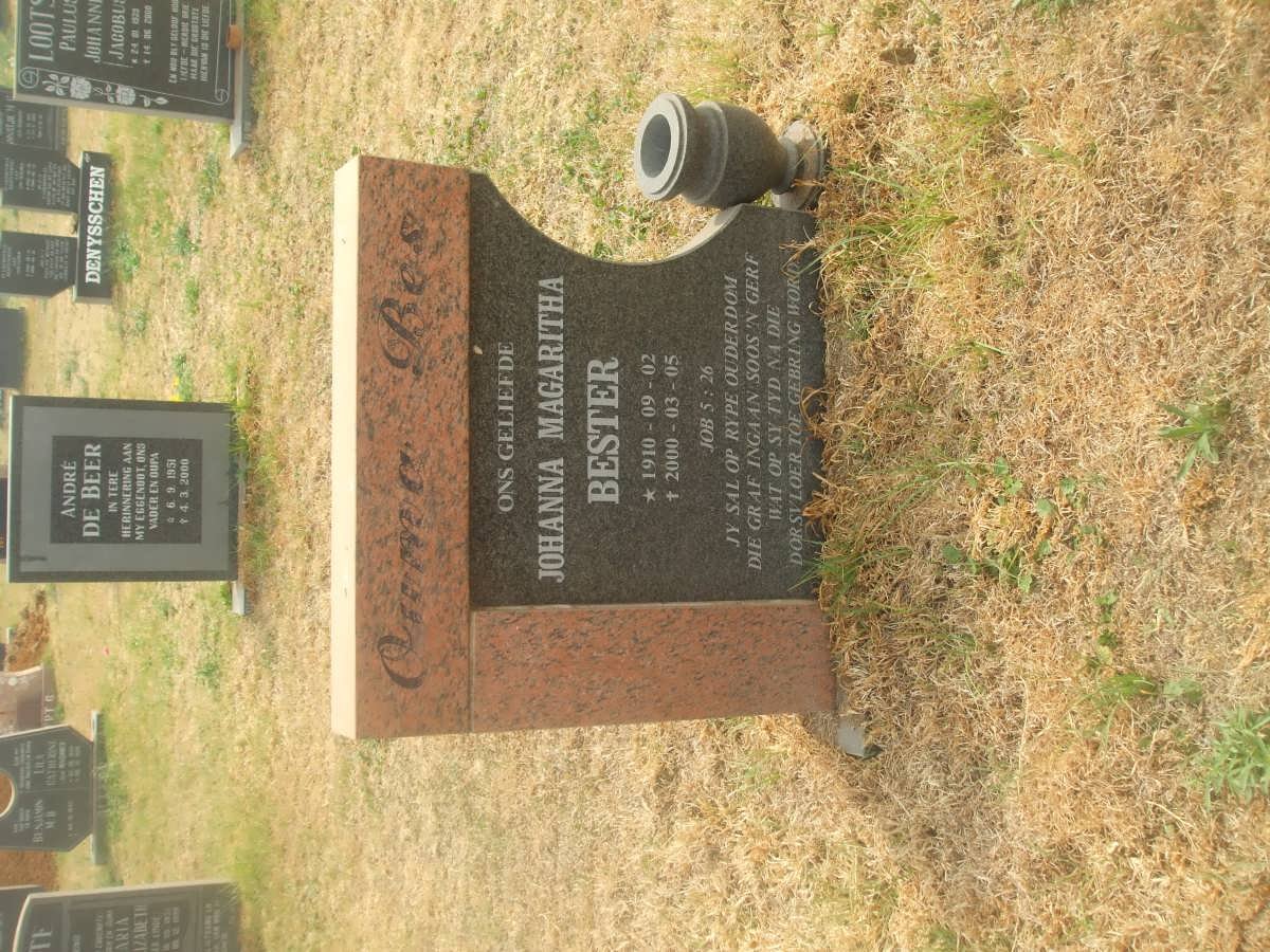 BESTER Johanna Magrita 1910-2000