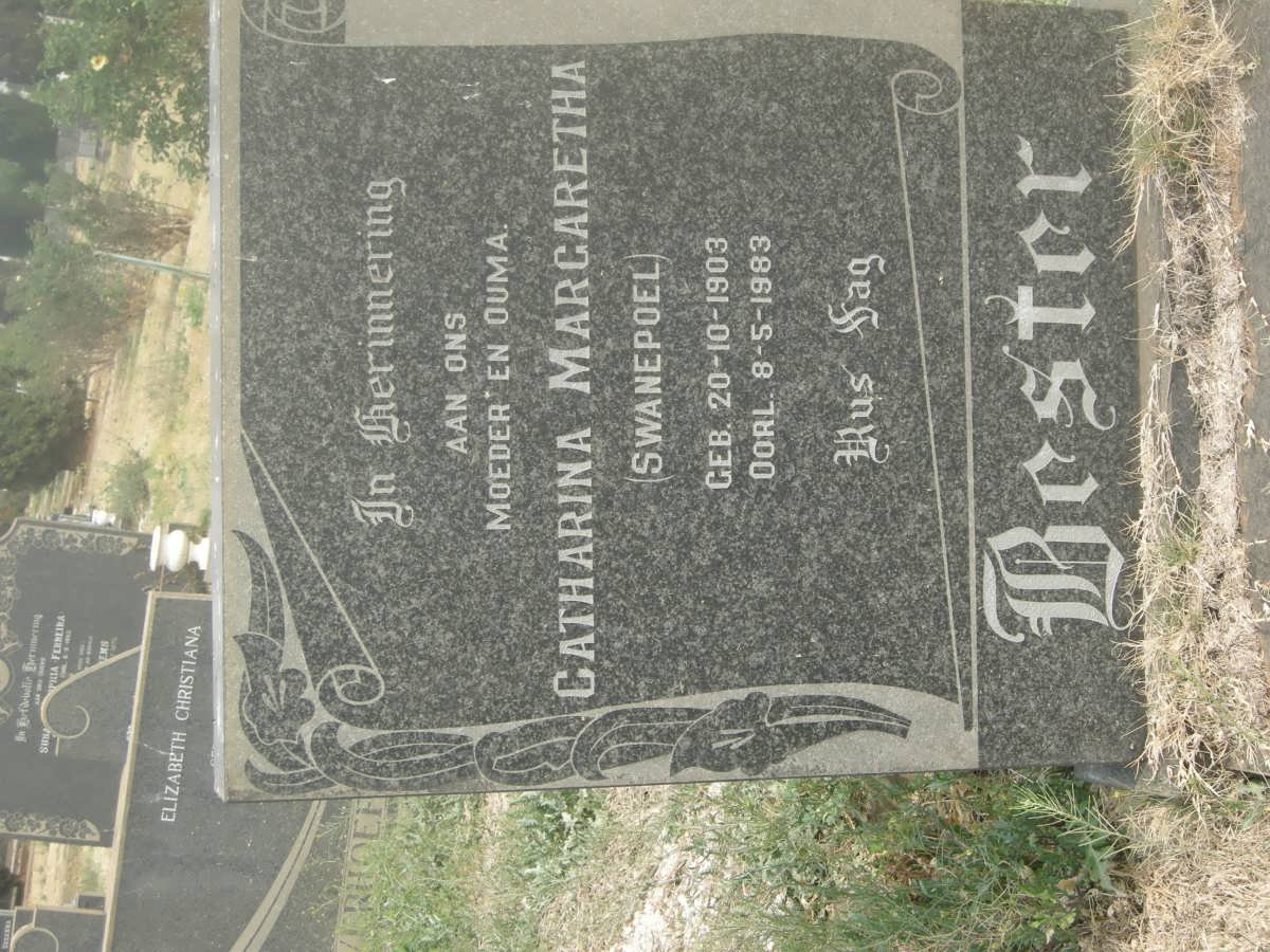 BESTER Catharina Margaretha nee SWANEPOEL 1903-1983