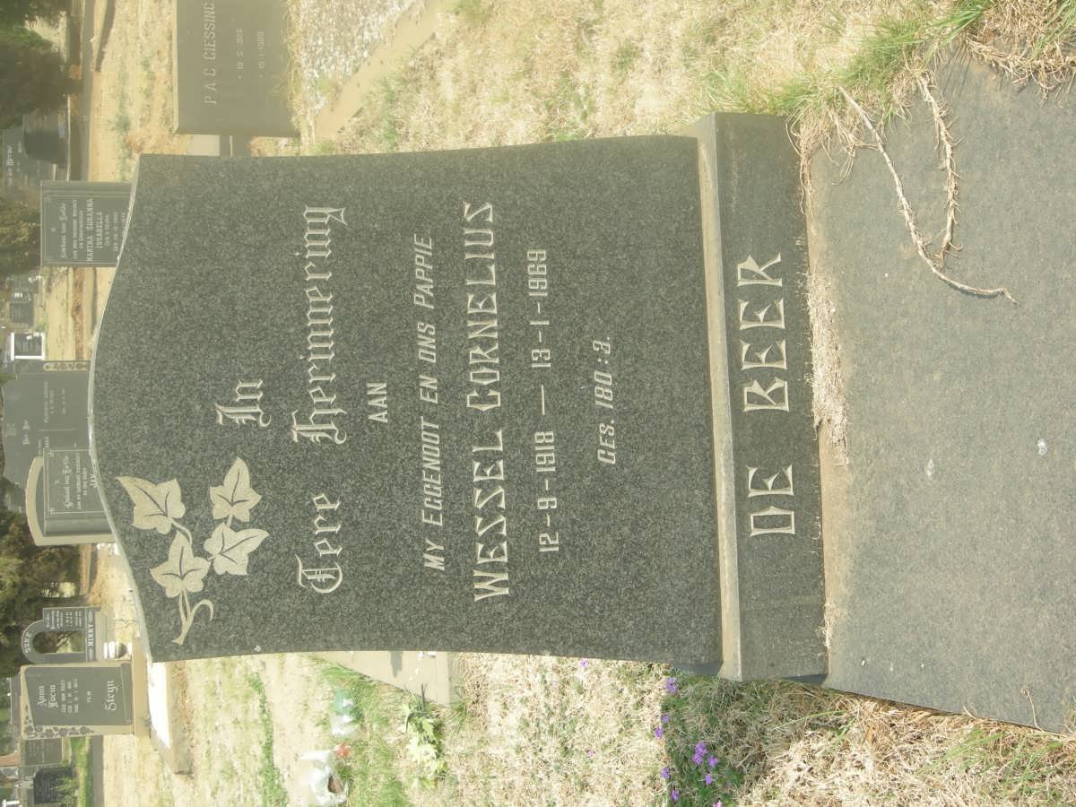 BEER Wessel Cornelius, de 1918-1969