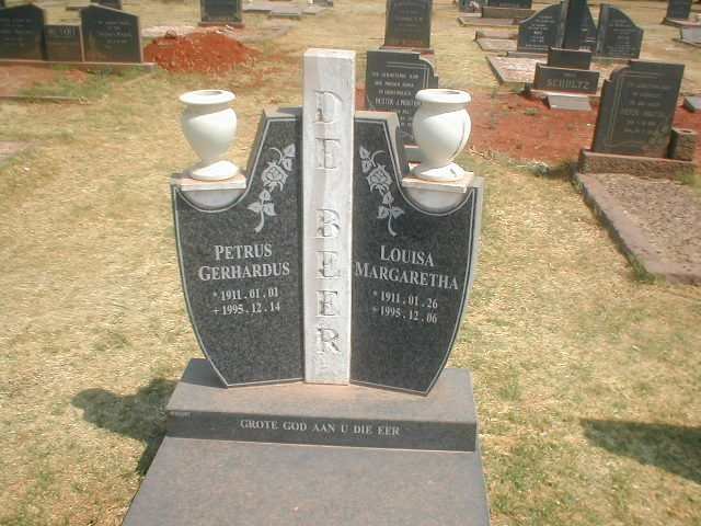 BEER Petrus Gerhardus, de 1911-1995 &amp; Louisa Margaretha 1911-1995