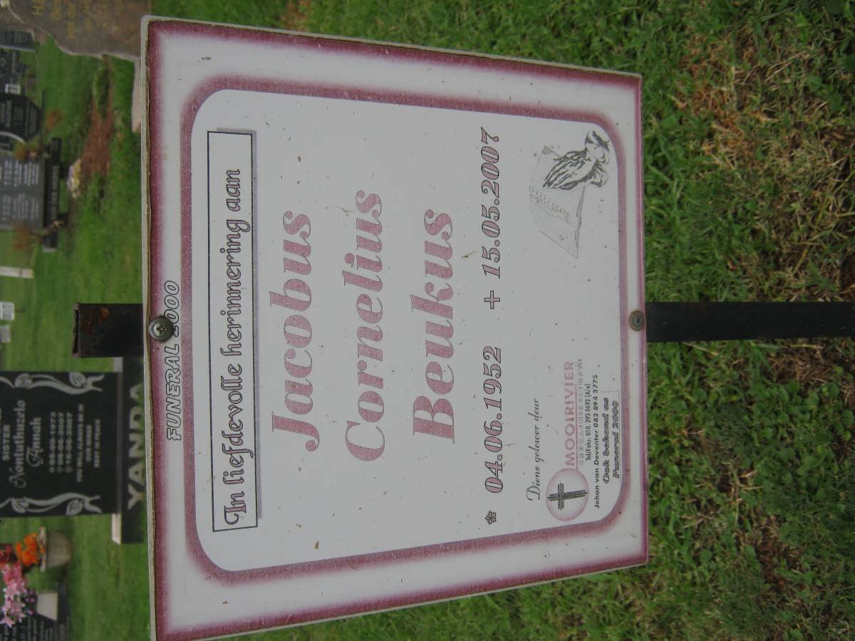 BEUKUS Jacobus Cornelius 1952-2007