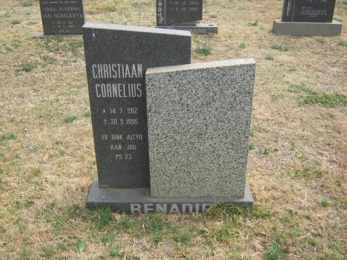 BENADIE Christiaan Cornelius 1912-1995