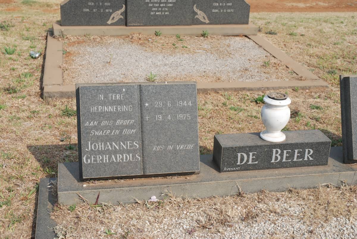BEER Johannes Gerhardus, de 1944-1975