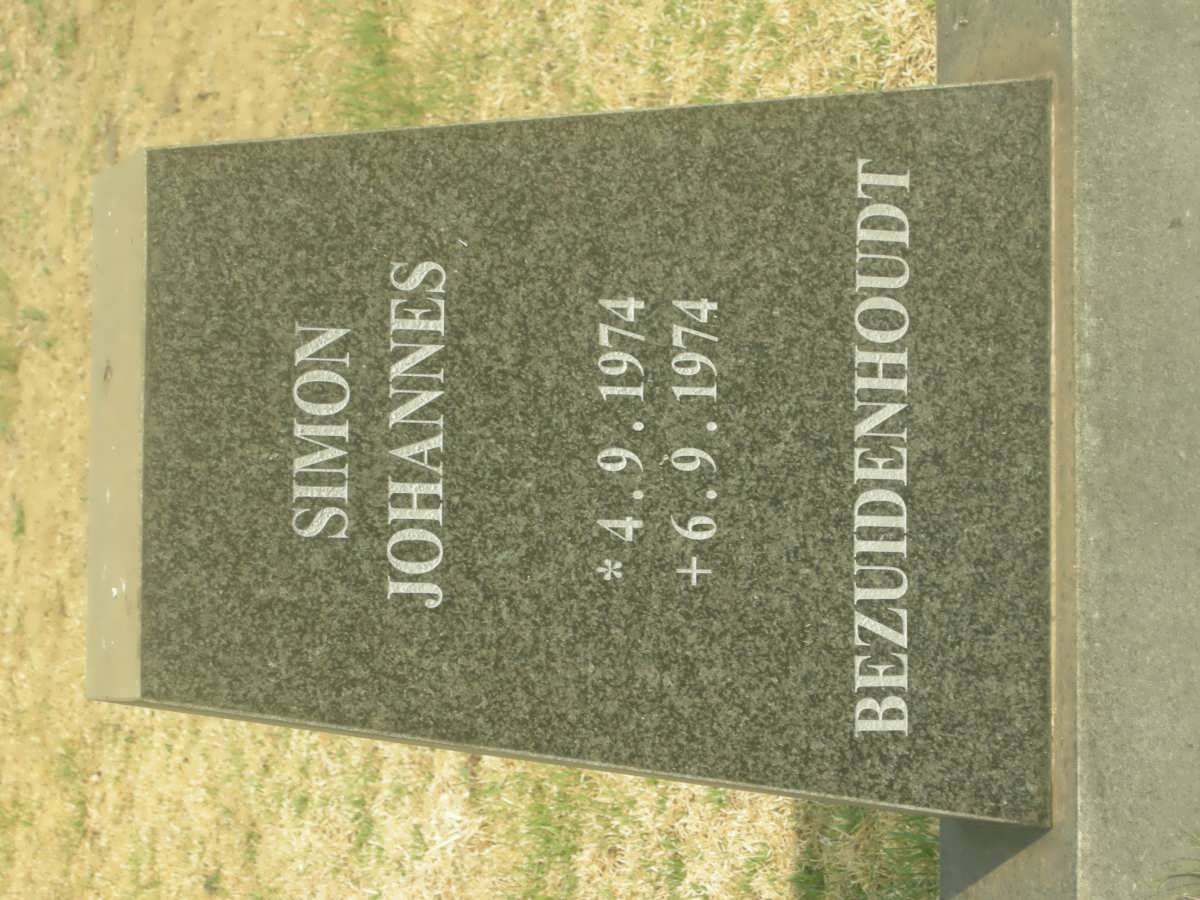 BEZUIDENHOUT Simon Johannes 1974-1974