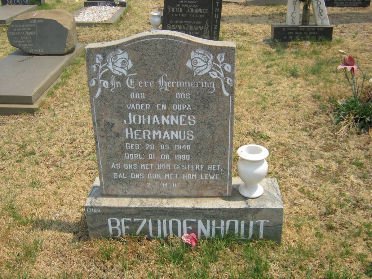 BEZUIDENHOUT Johannes Hermanus 1940-1990