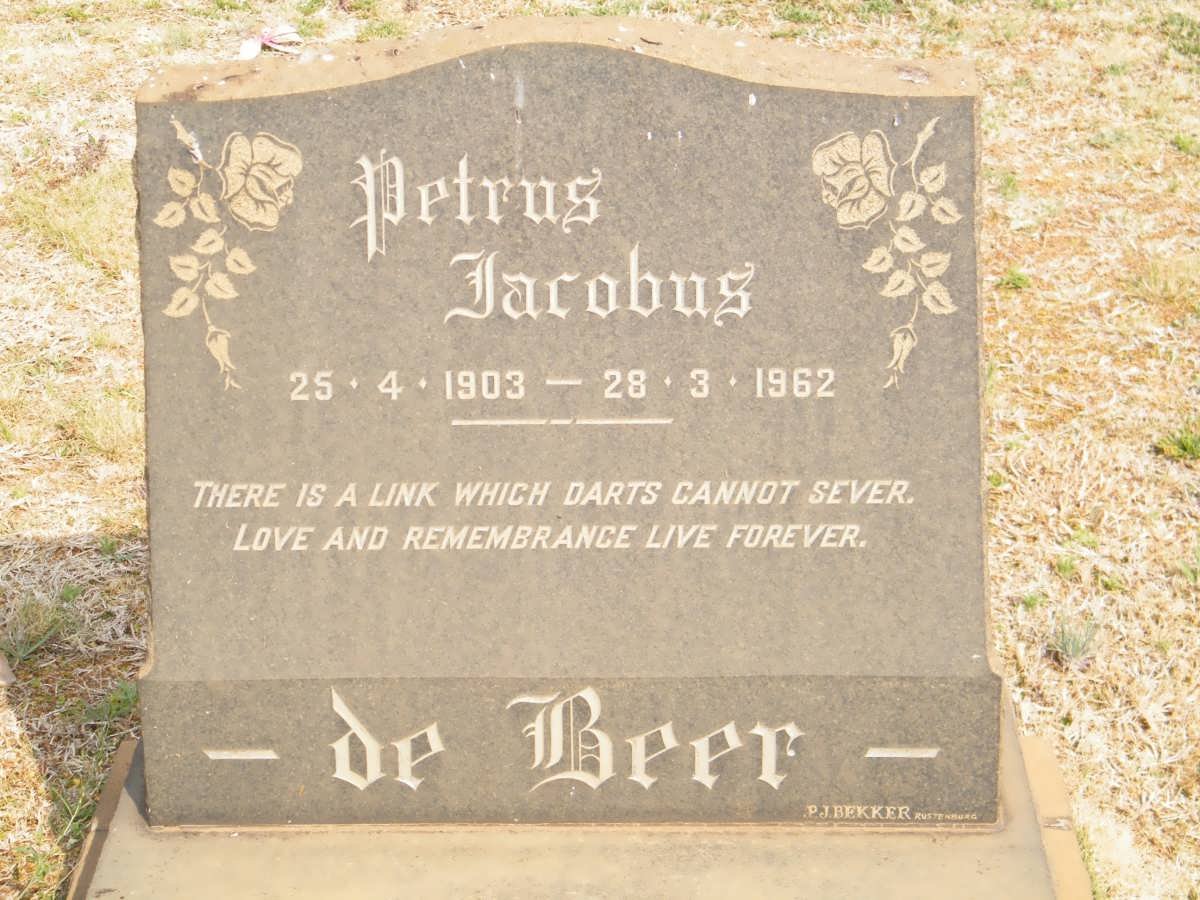 BEER Petrus Jacobus, de 1903-1962