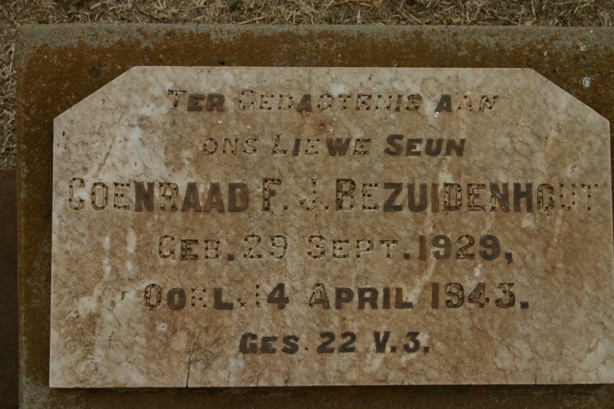 BEZUIDENHOUT Coenraad F.J. 1929-1943