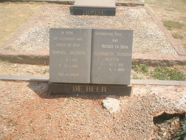 BEER Samuel Jacobus, de 1912-1957 &amp; Elizabeth Susara Aletta 1918-1992